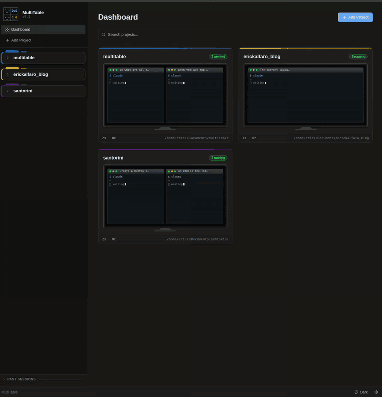 MultiTable preview